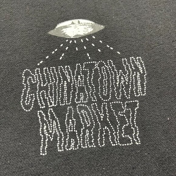 Chinatown Market black crewneck sweatshirt UFO Alien Streetwear  rap men’s L - Picture 3 of 5